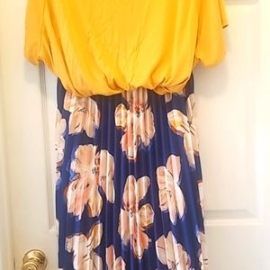 NWT floral shirt & 2X AVA yellow shirt